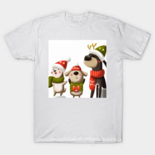 Cute Animals Drawing T-Shirt